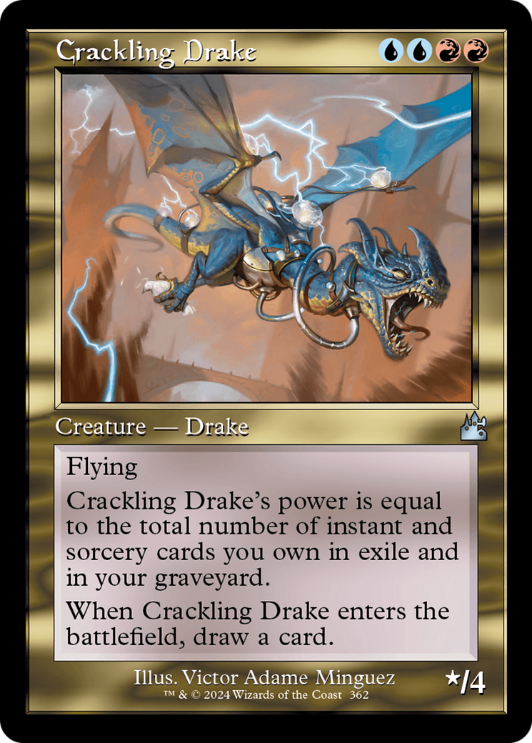 Crackling Drake (Retro Frame) [Ravnica Remastered] MTG Single Magic: The Gathering    | Red Claw Gaming