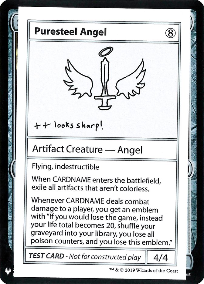 Puresteel Angel [Mystery Booster Playtest Cards] MTG Single Magic: The Gathering    | Red Claw Gaming