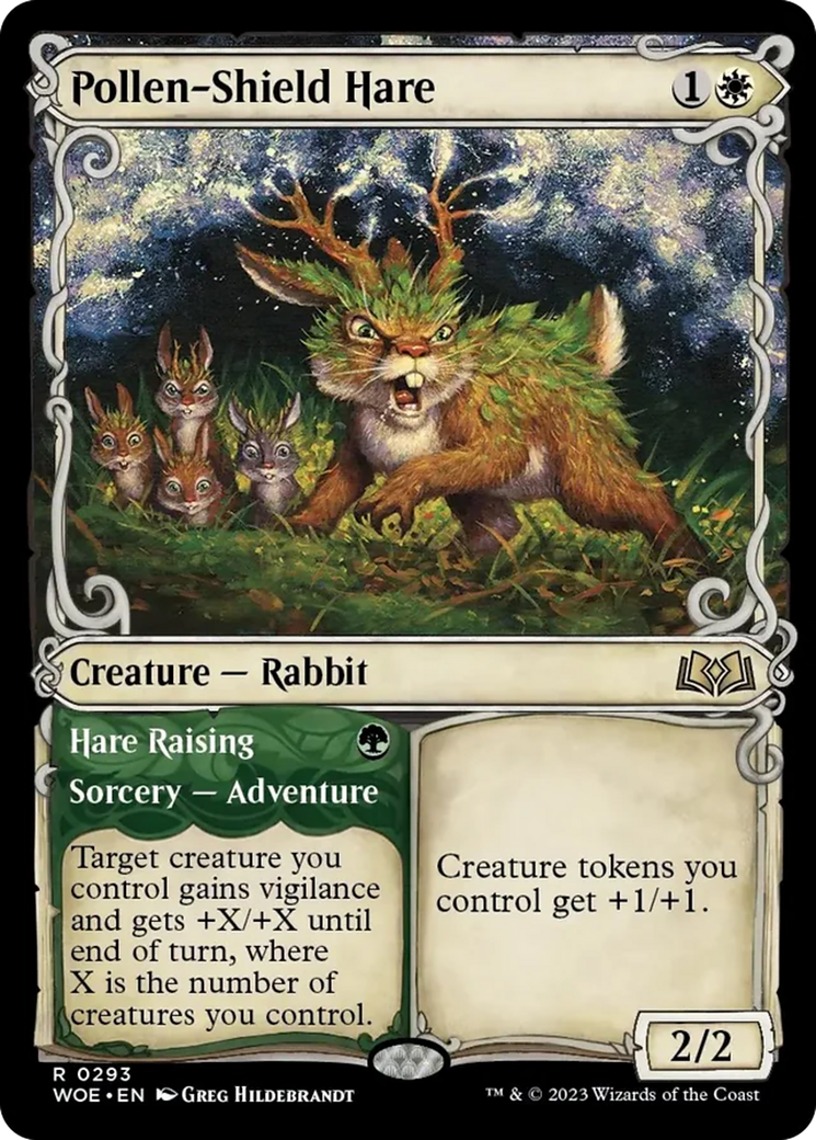 Pollen-Shield Hare // Hare Raising (Showcase) [Wilds of Eldraine] MTG Single Magic: The Gathering    | Red Claw Gaming