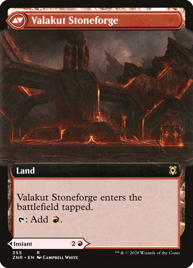 Valakut Awakening // Valakut Stoneforge (Extended Art) [Zendikar Rising] MTG Single Magic: The Gathering    | Red Claw Gaming