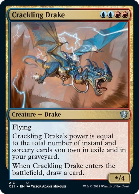 Crackling Drake [Commander 2021] MTG Single Magic: The Gathering    | Red Claw Gaming