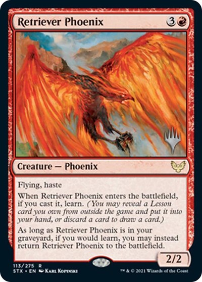 Retriever Phoenix (Promo Pack) [Strixhaven: School of Mages Promos] MTG Single Magic: The Gathering    | Red Claw Gaming