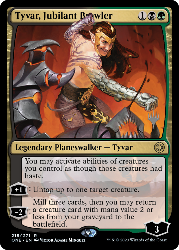 Tyvar, Jubilant Brawler (Promo Pack) [Phyrexia: All Will Be One Promos] MTG Single Magic: The Gathering    | Red Claw Gaming