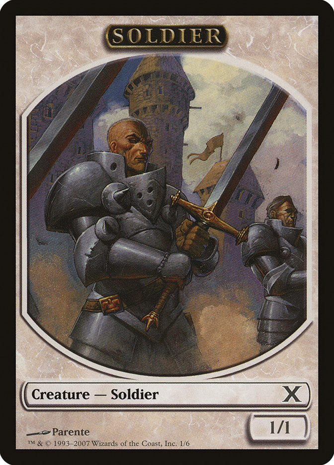 Soldier Token [Tenth Edition Tokens] MTG Single Magic: The Gathering    | Red Claw Gaming