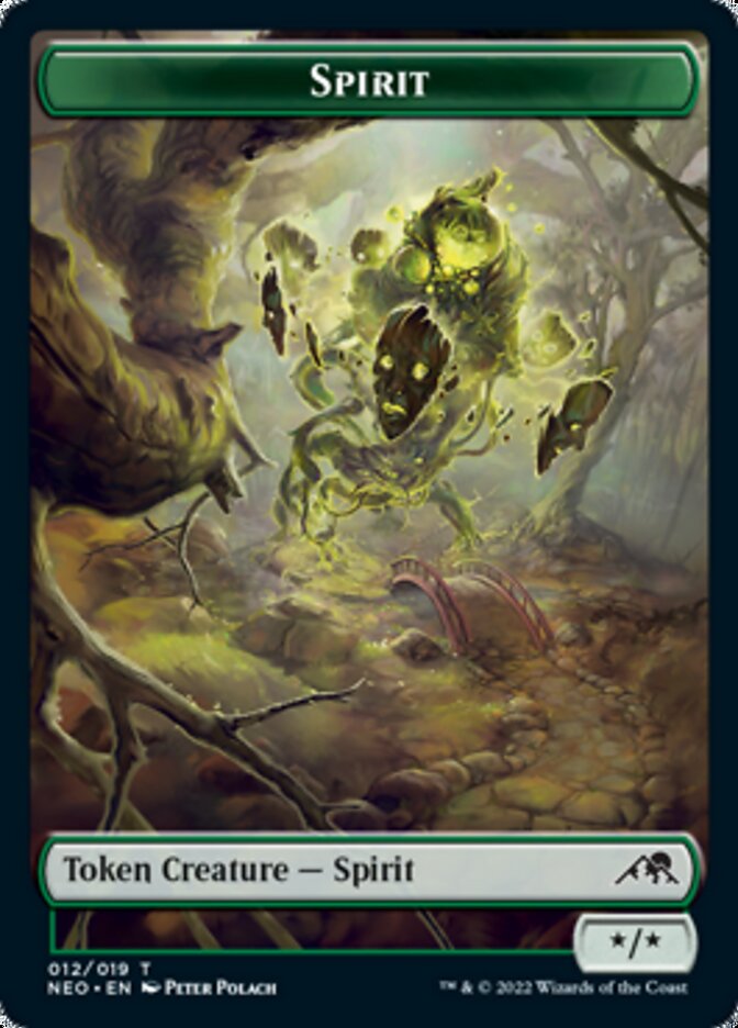 Spirit Token (012) [Kamigawa: Neon Dynasty Tokens] MTG Single Magic: The Gathering    | Red Claw Gaming