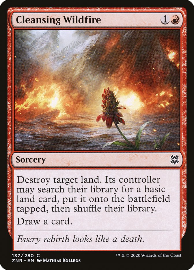 Cleansing Wildfire [Zendikar Rising] MTG Single Magic: The Gathering    | Red Claw Gaming