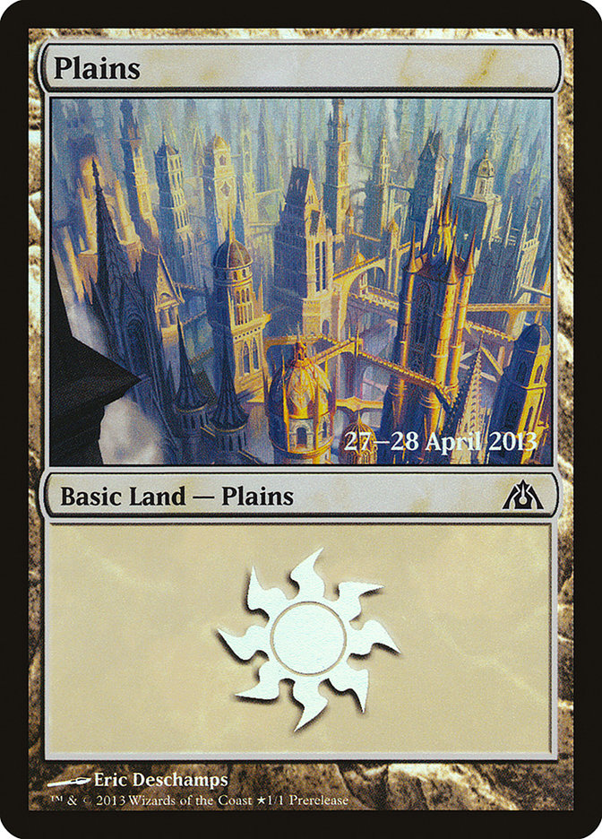 Plains (157) [Dragon's Maze Prerelease Promos] MTG Single Magic: The Gathering    | Red Claw Gaming