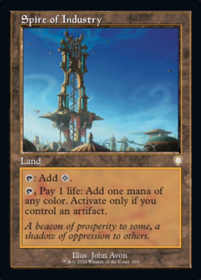 Spire of Industry (Retro) [The Brothers' War Commander] MTG Single Magic: The Gathering    | Red Claw Gaming