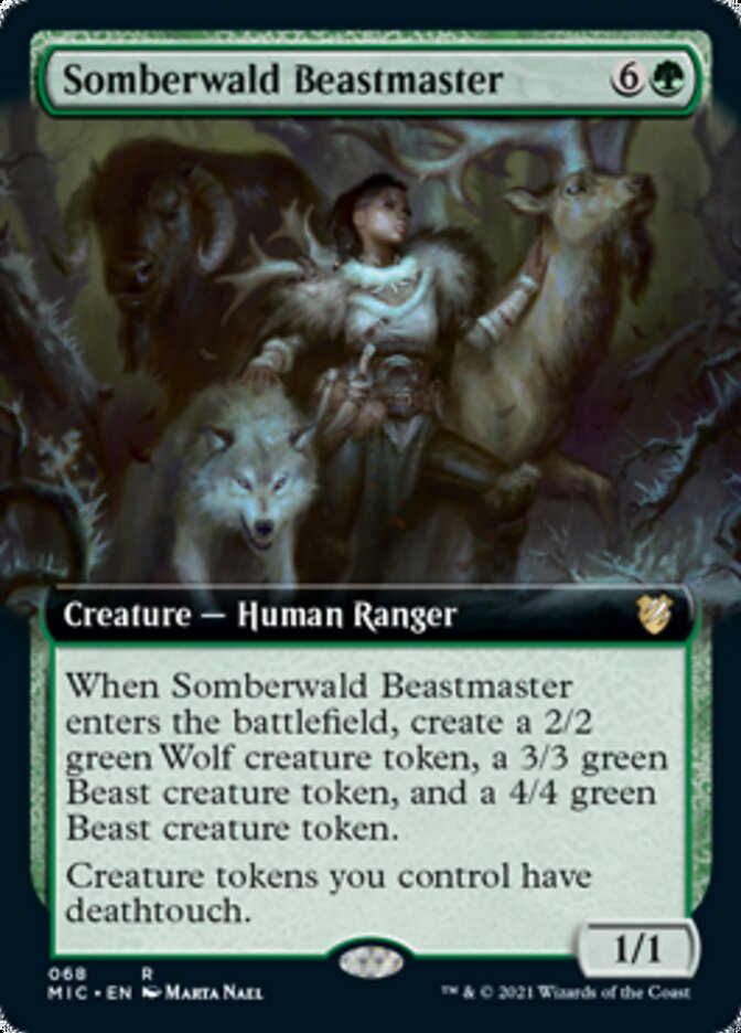 Somberwald Beastmaster (Extended Art) [Innistrad: Midnight Hunt Commander] MTG Single Magic: The Gathering    | Red Claw Gaming