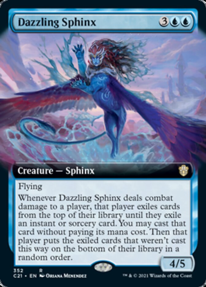 Dazzling Sphinx (Extended Art) [Commander 2021] MTG Single Magic: The Gathering    | Red Claw Gaming