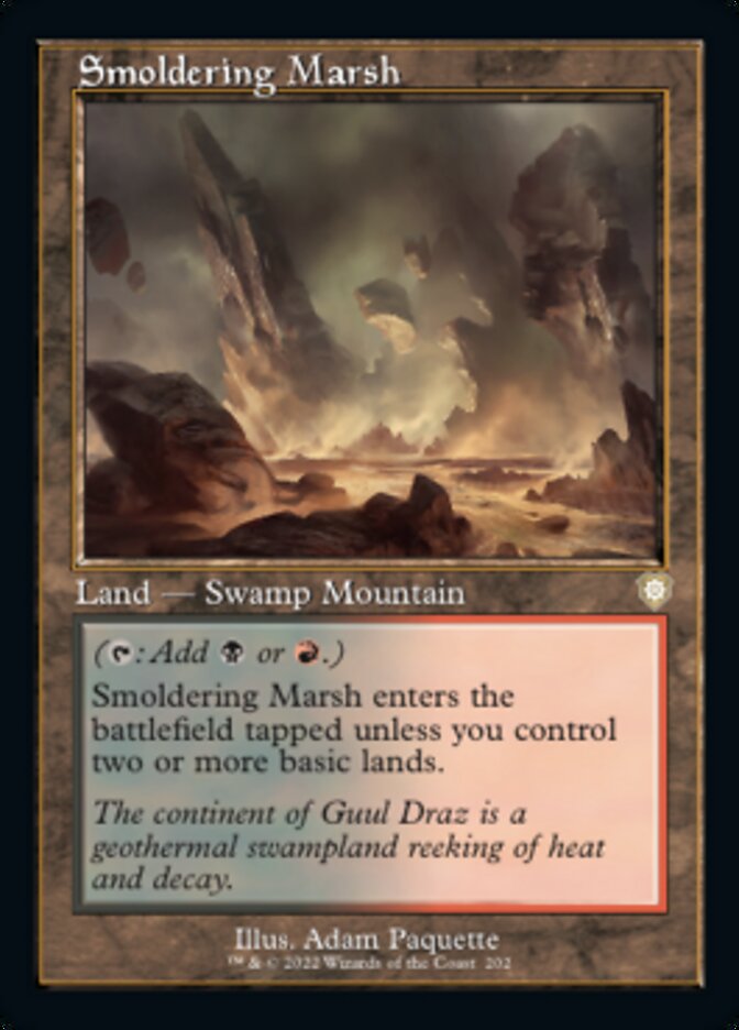 Smoldering Marsh (Retro) [The Brothers' War Commander] MTG Single Magic: The Gathering    | Red Claw Gaming