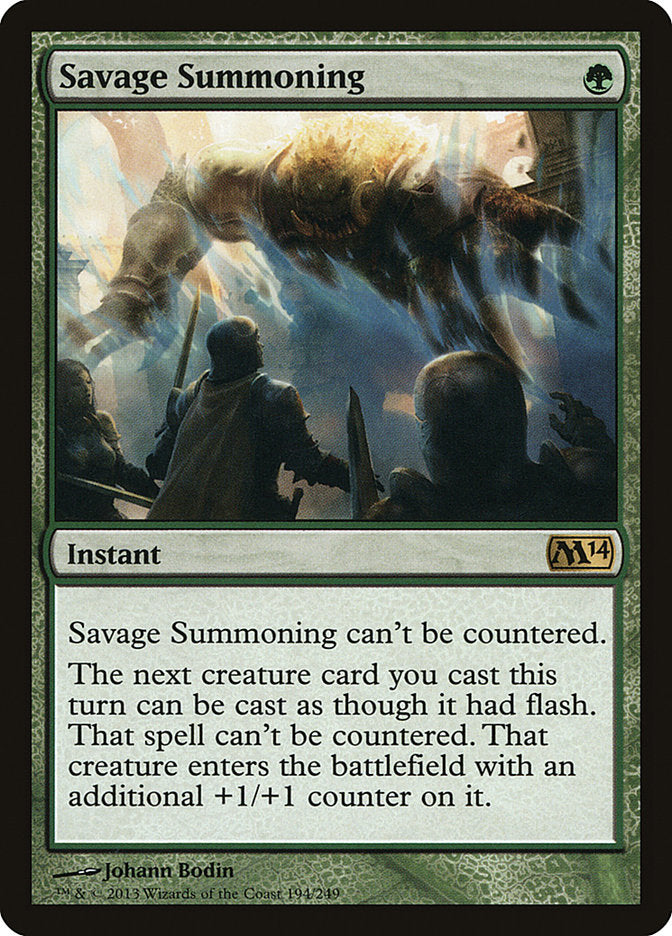 Savage Summoning [Magic 2014] MTG Single Magic: The Gathering    | Red Claw Gaming