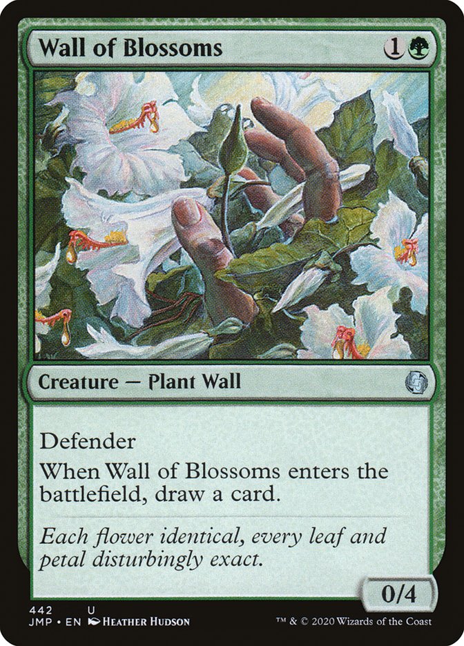 Wall of Blossoms [Jumpstart] MTG Single Magic: The Gathering    | Red Claw Gaming