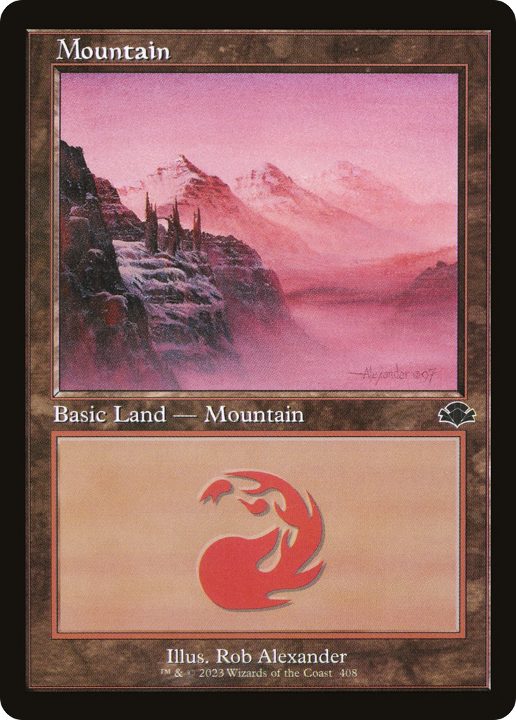 Mountain (408) (Retro) [Dominaria Remastered] MTG Single Magic: The Gathering    | Red Claw Gaming