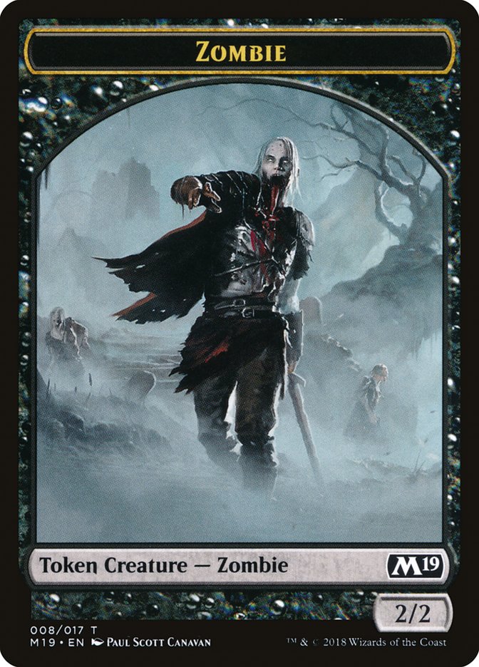 Knight // Zombie Double-Sided Token (Game Night) [Core Set 2019 Tokens] MTG Single Magic: The Gathering    | Red Claw Gaming