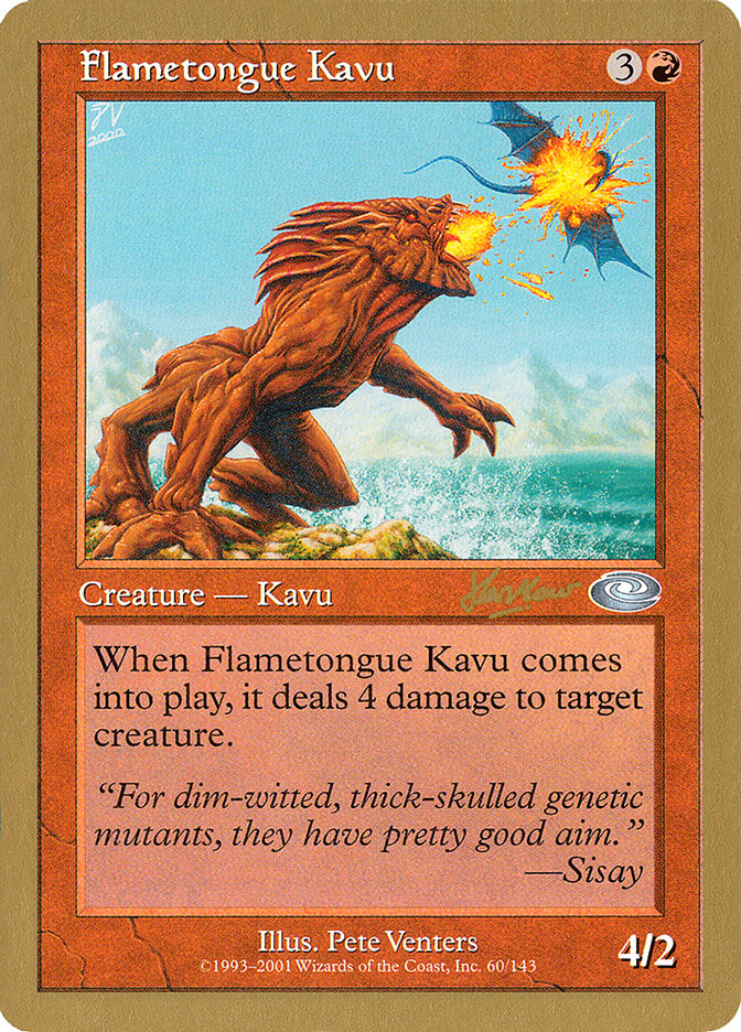 Flametongue Kavu (Sim Han How) [World Championship Decks 2002] MTG Single Magic: The Gathering    | Red Claw Gaming