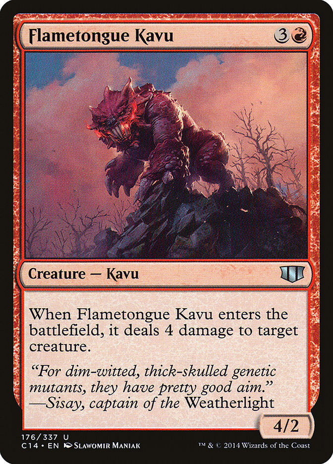 Flametongue Kavu [Commander 2014] MTG Single Magic: The Gathering    | Red Claw Gaming