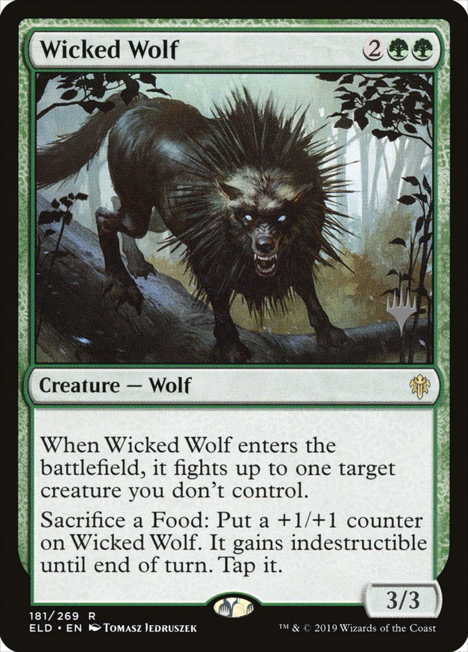 Wicked Wolf (Promo Pack) [Throne of Eldraine Promos] MTG Single Magic: The Gathering    | Red Claw Gaming