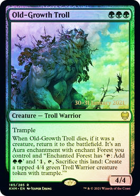 Old-Growth Troll [Kaldheim Prerelease Promos] MTG Single Magic: The Gathering    | Red Claw Gaming