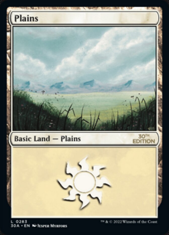 Plains (283) [30th Anniversary Edition] MTG Single Magic: The Gathering    | Red Claw Gaming