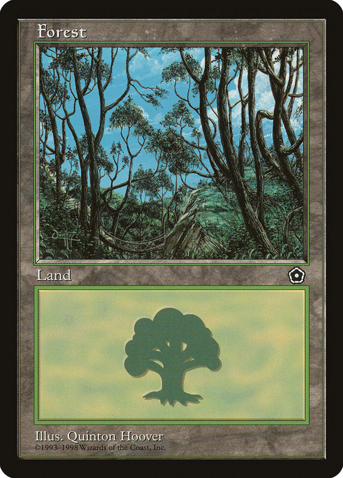 Forest (Signature on Left) [Portal Second Age] MTG Single Magic: The Gathering    | Red Claw Gaming