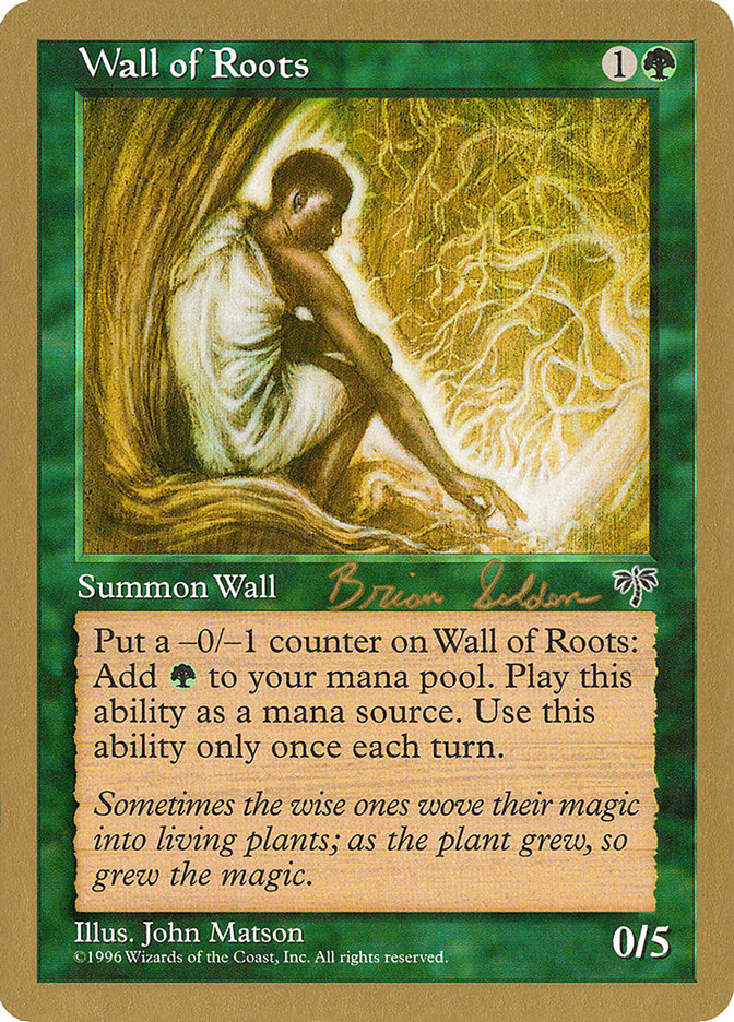 Wall of Roots (Brian Selden) [World Championship Decks 1998] MTG Single Magic: The Gathering    | Red Claw Gaming