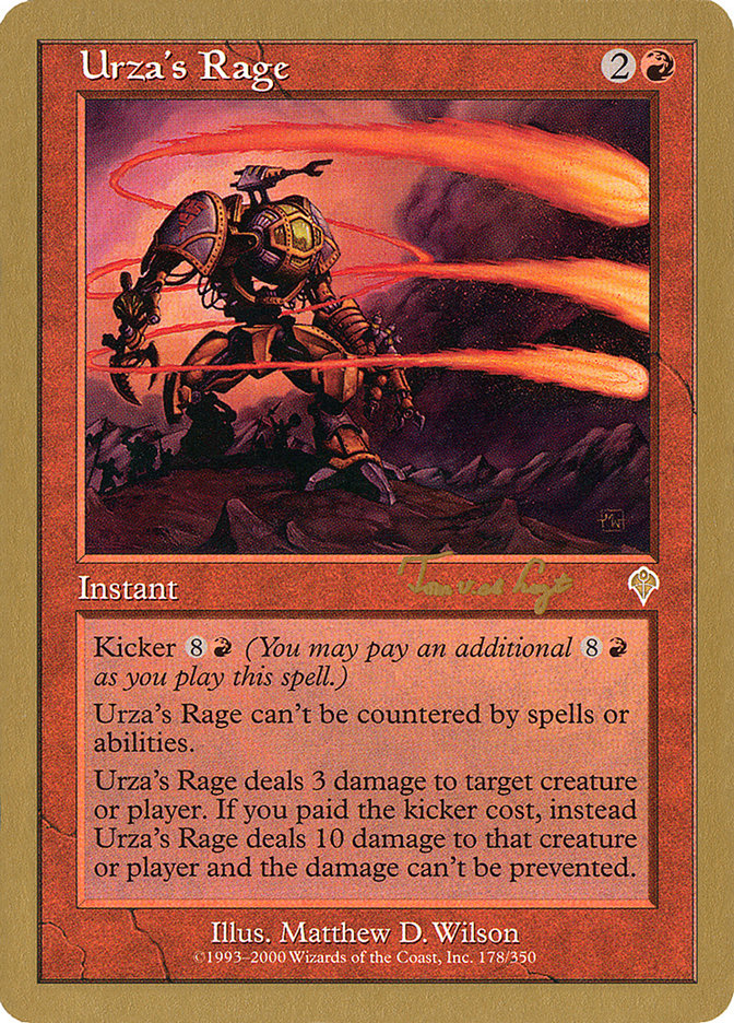 Urza's Rage (Tom van de Logt) [World Championship Decks 2001] MTG Single Magic: The Gathering    | Red Claw Gaming