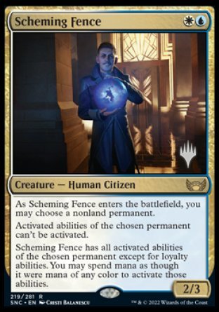 Scheming Fence (Promo Pack) [Streets of New Capenna Promos] MTG Single Magic: The Gathering    | Red Claw Gaming