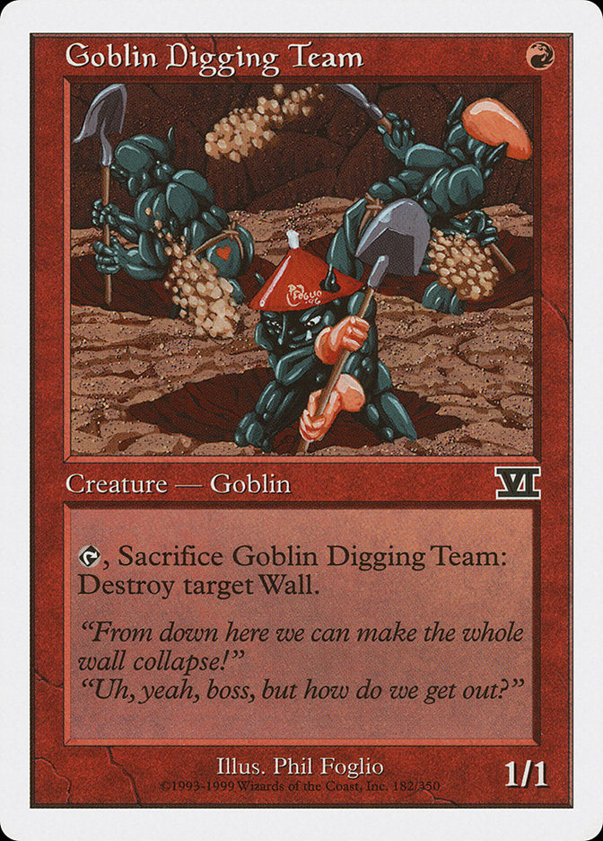 Goblin Digging Team [Classic Sixth Edition] MTG Single Magic: The Gathering    | Red Claw Gaming