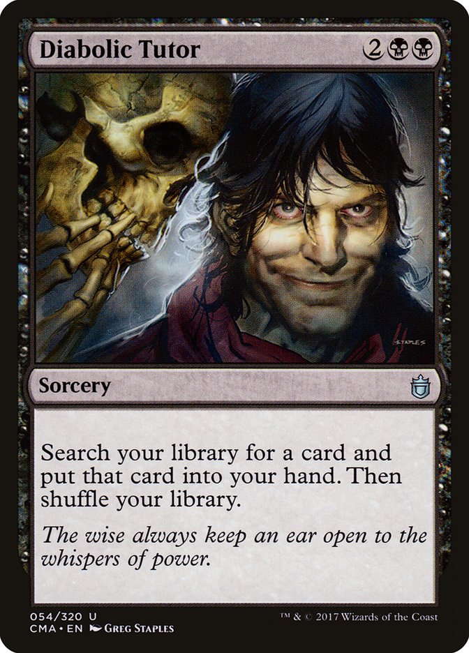 Diabolic Tutor [Commander Anthology] MTG Single Magic: The Gathering    | Red Claw Gaming