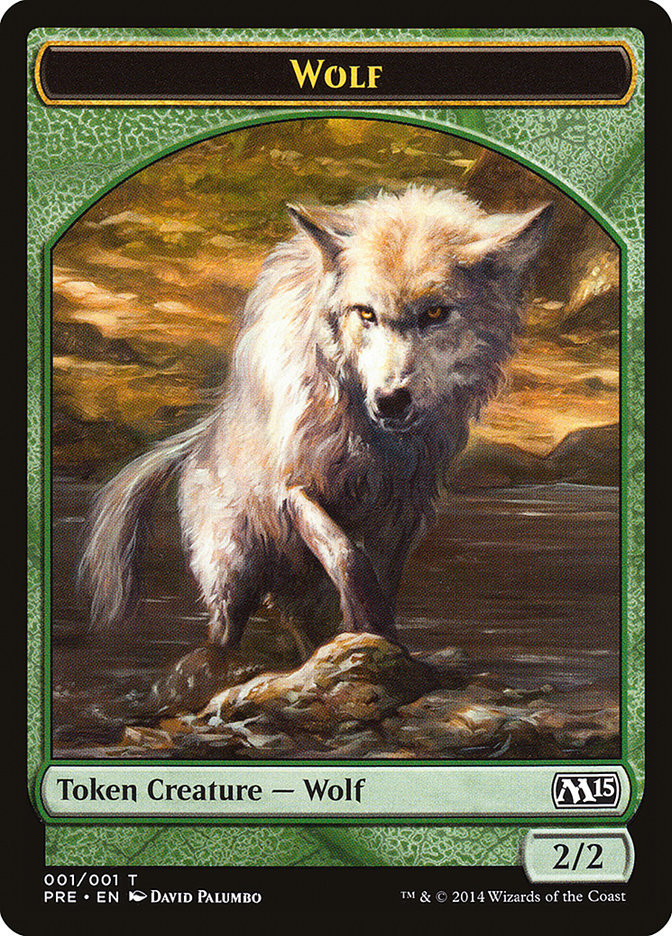 Wolf Token [Magic 2015 Prerelease Promos] MTG Single Magic: The Gathering    | Red Claw Gaming