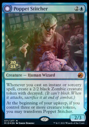 Poppet Stitcher // Poppet Factory [Innistrad: Midnight Hunt Prerelease Promos] MTG Single Magic: The Gathering    | Red Claw Gaming