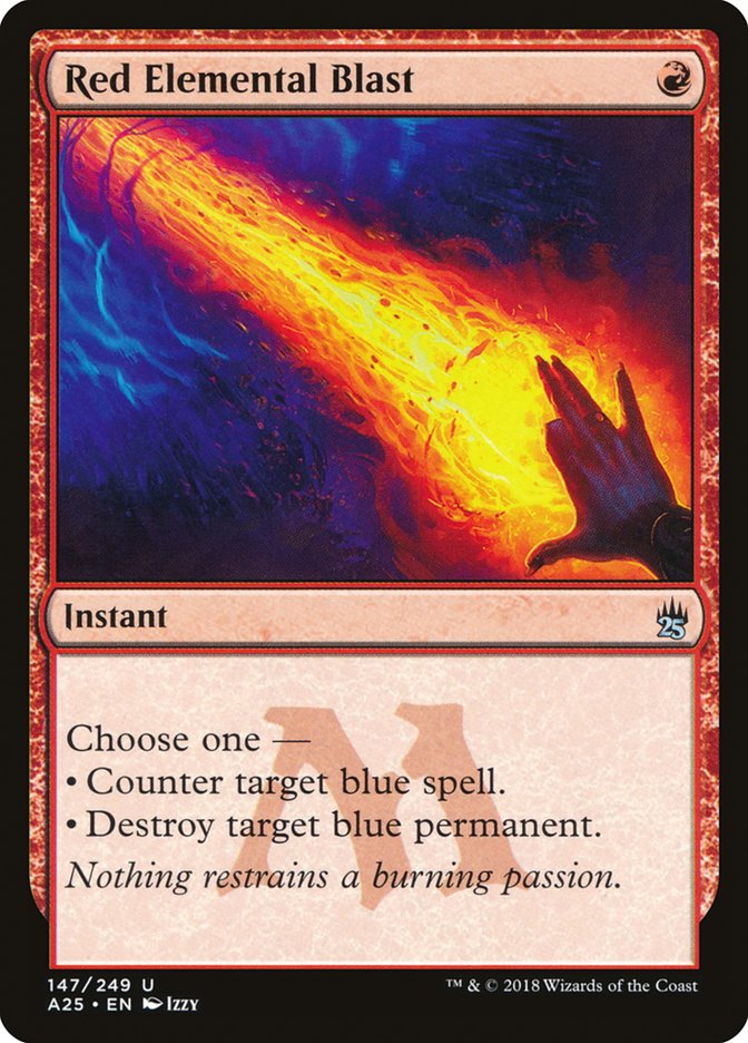 Red Elemental Blast [Masters 25] MTG Single Magic: The Gathering    | Red Claw Gaming