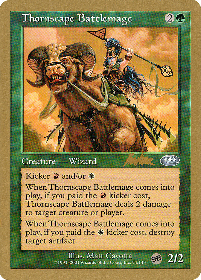 Thornscape Battlemage (Brian Kibler) (SB) [World Championship Decks 2002] MTG Single Magic: The Gathering    | Red Claw Gaming