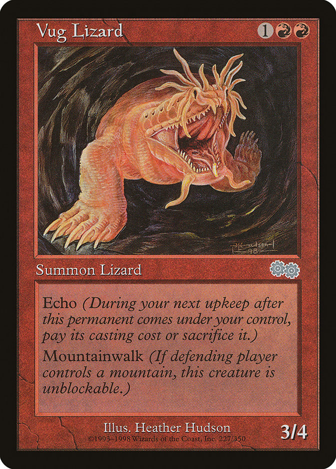 Vug Lizard [Urza's Saga] MTG Single Magic: The Gathering    | Red Claw Gaming