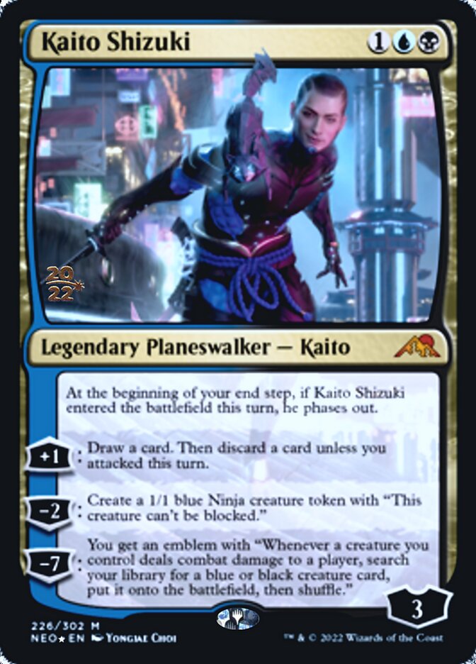 Kaito Shizuki [Kamigawa: Neon Dynasty Prerelease Promos] MTG Single Magic: The Gathering    | Red Claw Gaming