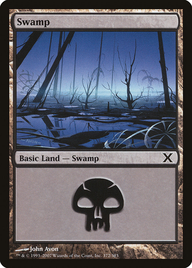 Swamp (372) [Tenth Edition] MTG Single Magic: The Gathering    | Red Claw Gaming