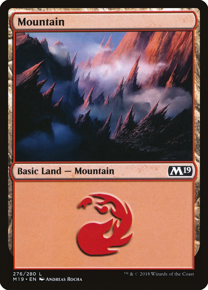 Mountain (276) [Core Set 2019] MTG Single Magic: The Gathering    | Red Claw Gaming