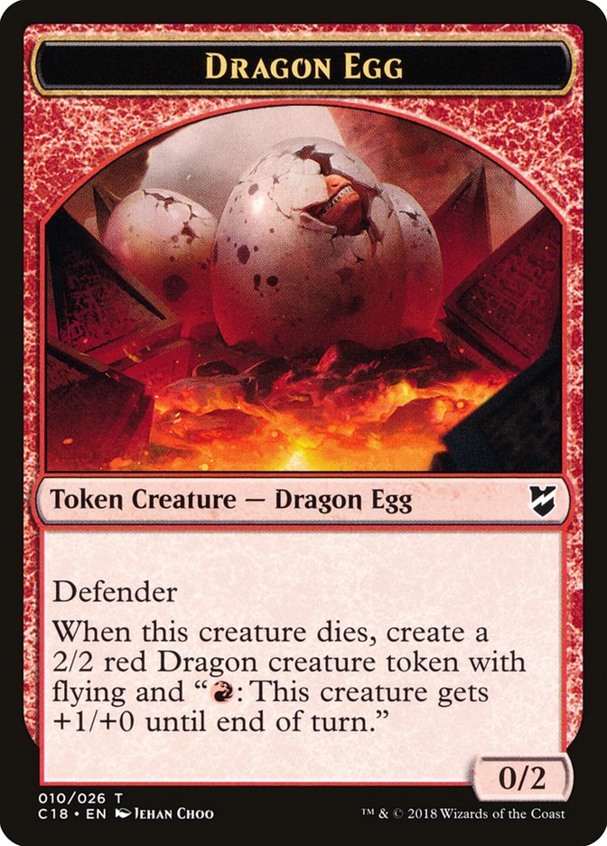 Dragon Egg Token [Commander 2018 Tokens] MTG Single Magic: The Gathering    | Red Claw Gaming