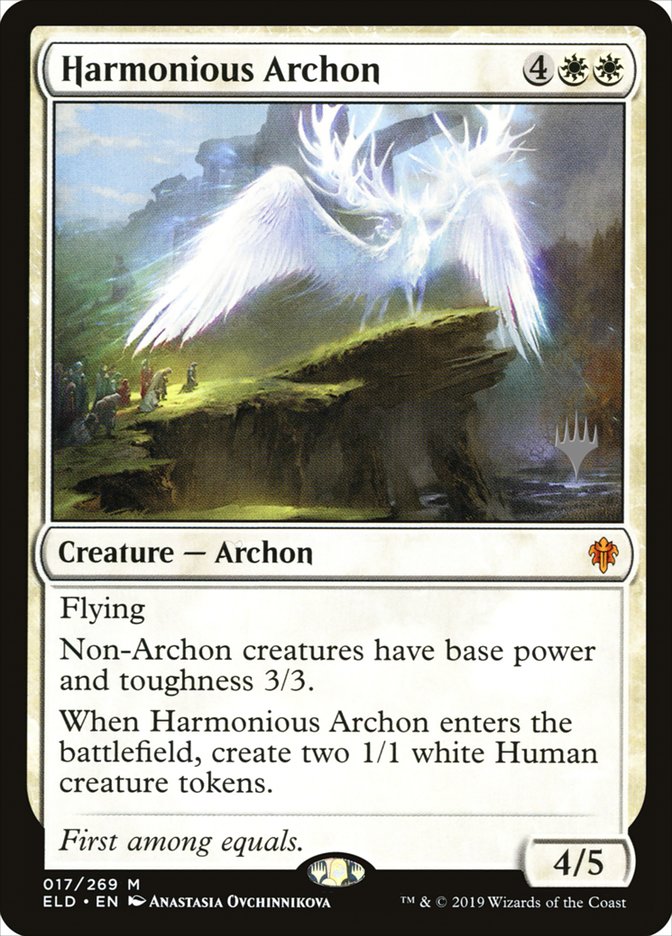 Harmonious Archon (Promo Pack) [Throne of Eldraine Promos] MTG Single Magic: The Gathering    | Red Claw Gaming