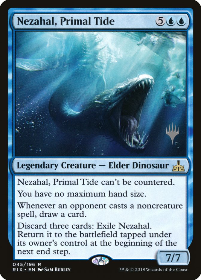 Nezahal, Primal Tide (Promo Pack) [Rivals of Ixalan Promos] MTG Single Magic: The Gathering    | Red Claw Gaming