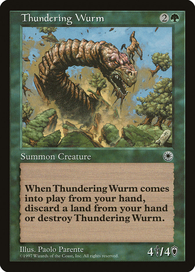 Thundering Wurm [Portal] MTG Single Magic: The Gathering    | Red Claw Gaming