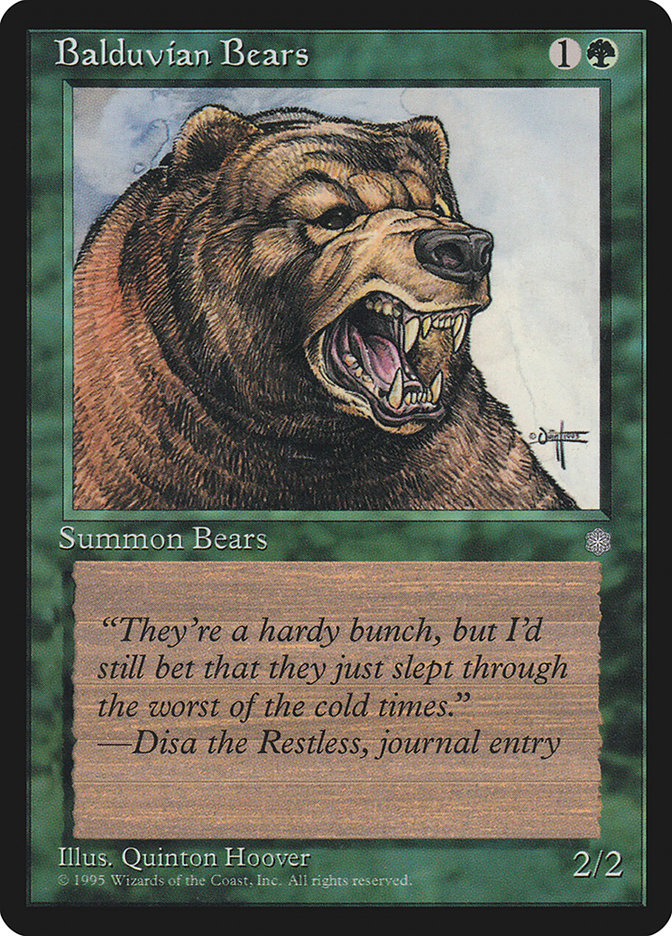 Balduvian Bears [Ice Age] MTG Single Magic: The Gathering    | Red Claw Gaming