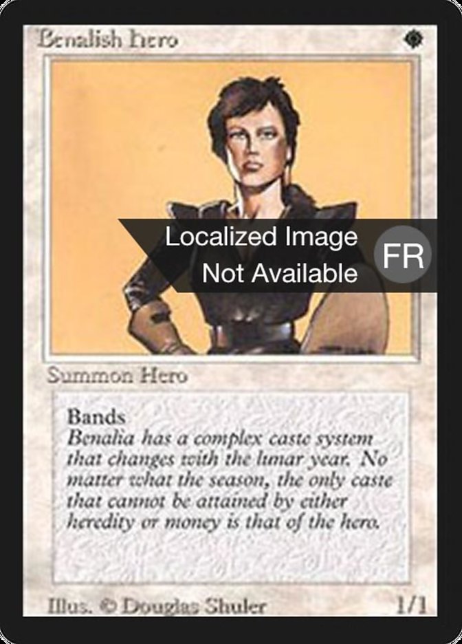 Benalish Hero [Foreign Black Border] MTG Single Magic: The Gathering    | Red Claw Gaming