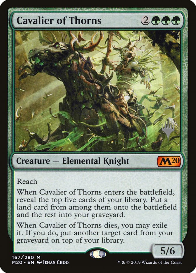 Cavalier of Thorns (Promo Pack) [Core Set 2020 Promos] MTG Single Magic: The Gathering    | Red Claw Gaming