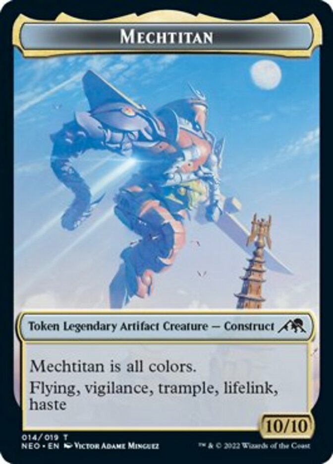 Spirit (002) // Mechtitan Double-Sided Token [Kamigawa: Neon Dynasty Tokens] MTG Single Magic: The Gathering    | Red Claw Gaming