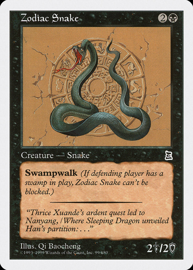 Zodiac Snake [Portal Three Kingdoms] MTG Single Magic: The Gathering    | Red Claw Gaming