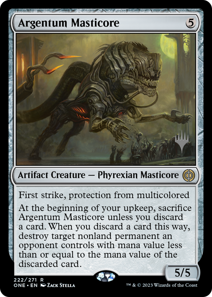 Argentum Masticore (Promo Pack) [Phyrexia: All Will Be One Promos] MTG Single Magic: The Gathering    | Red Claw Gaming