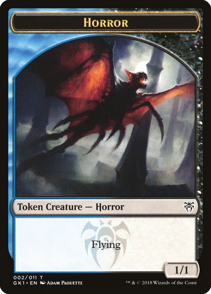 Copy // Horror Double-Sided Token [Guilds of Ravnica Guild Kit Tokens] MTG Single Magic: The Gathering    | Red Claw Gaming