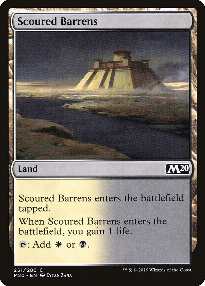 Scoured Barrens [Core Set 2020] MTG Single Magic: The Gathering    | Red Claw Gaming